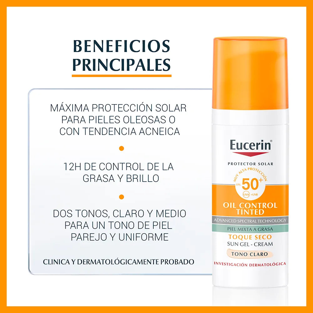 Sun Toque Seco Color Tono Claro Spf 50+ X 50Ml Eucerin