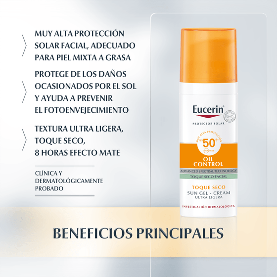 Sun Toque Seco Oil Control Spf 50+ X 50 Ml Eucerin
