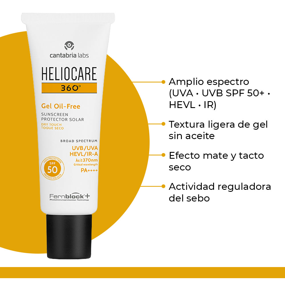 Heliocare 360 Gel Oil Free FPS50+ Toque Seco