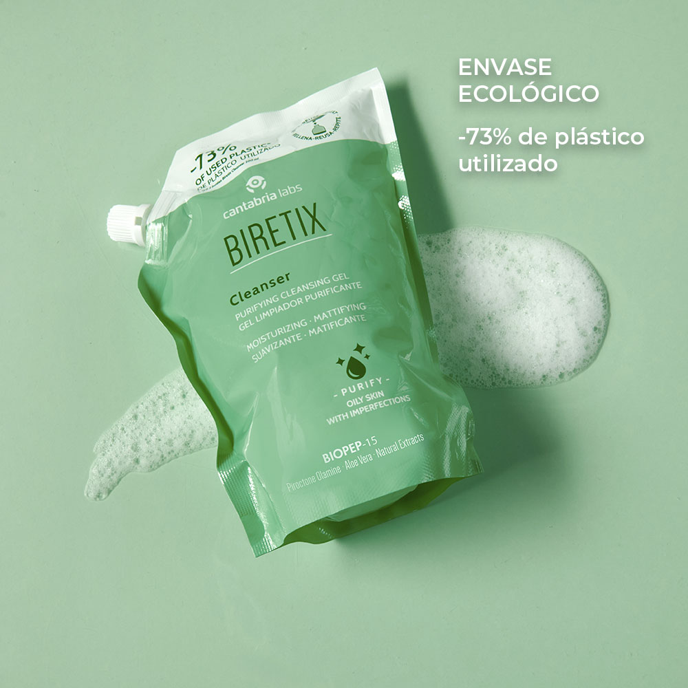 PIELES MIXTAS, GRASAS O CON TENDENCIA ACNEICA - BIRETIX CLEANSER GEL LIMPIADOR 400ML REFILL