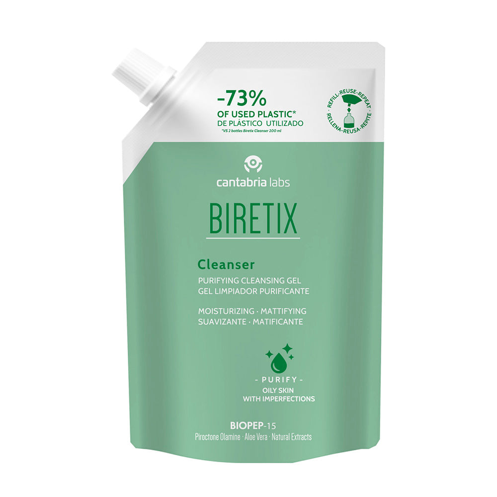 PIELES MIXTAS, GRASAS O CON TENDENCIA ACNEICA - BIRETIX CLEANSER GEL LIMPIADOR 400ML REFILL