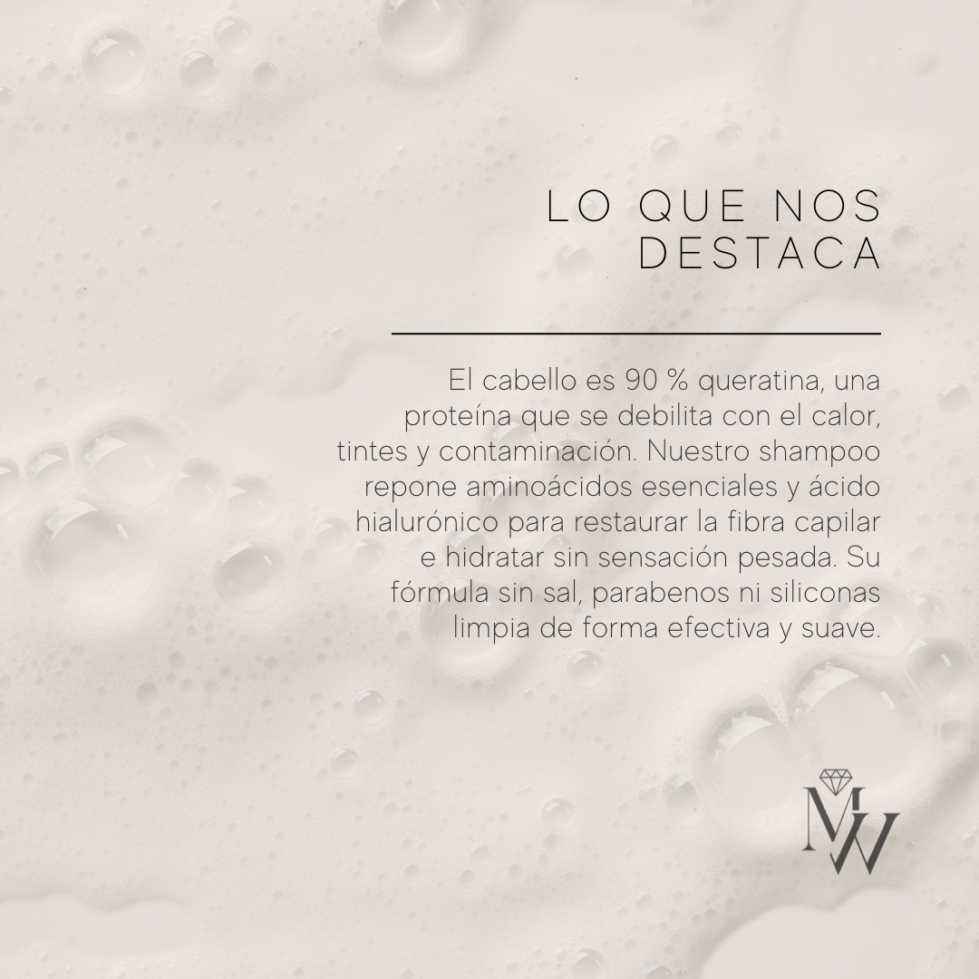 Shampoo with amino acids and hyaluronic acid