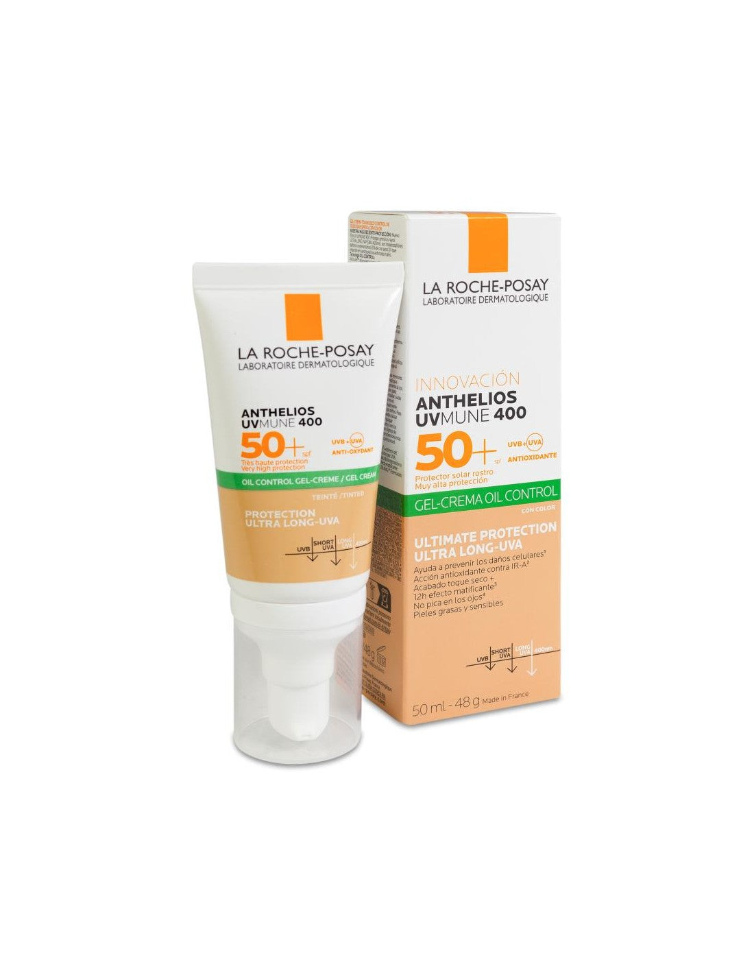 Anthelios Uvmune 400 Crema Gel Con Color Oil Control Spf 50 X 50Ml